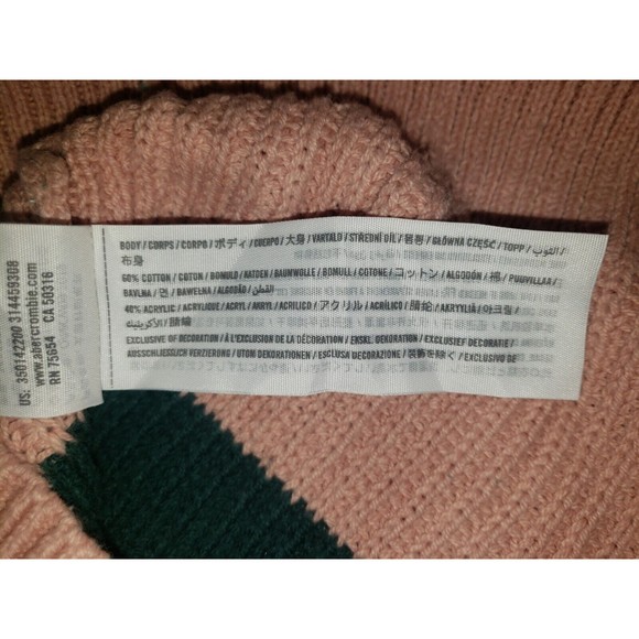 Hollister Striped Oversized Sz XS X Small Swester Crew Neck Knit Pullover - Picture 6 of 8